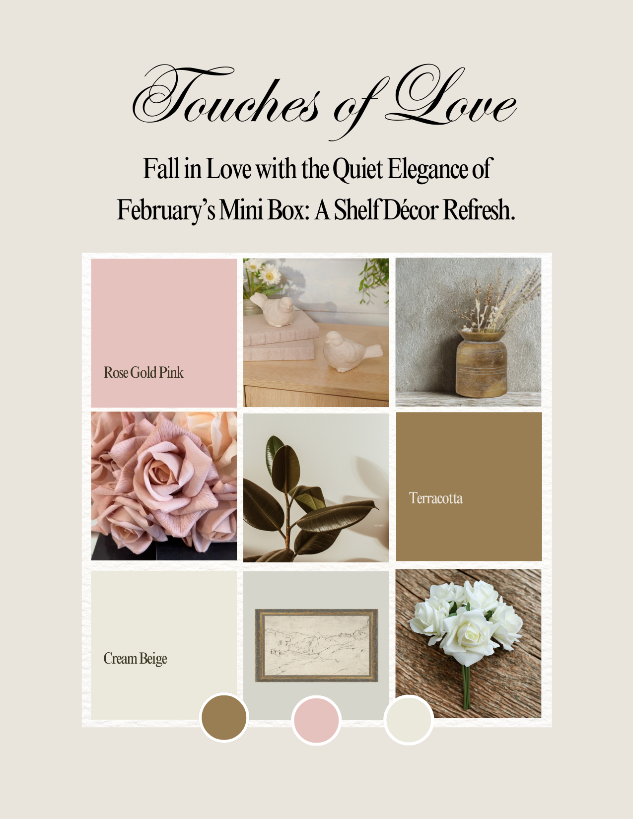 ONE TIME February Mini Box~ Touches of Love Shelf Decor
