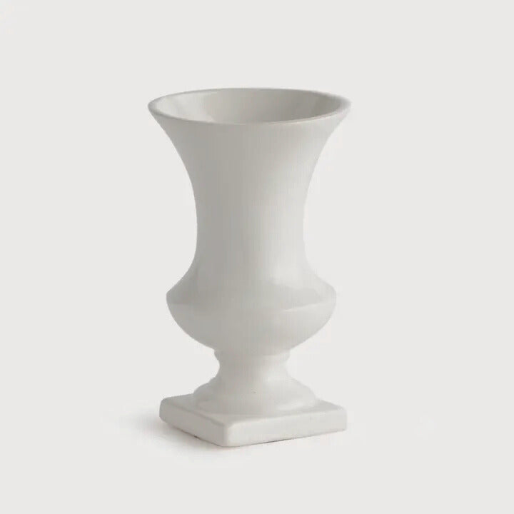 Antoinette Footed Vase Small, White