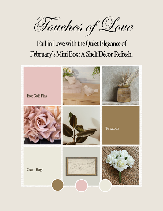 ONE TIME February Mini Box~ Touches of Love Shelf Decor