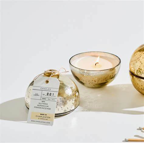 Mercury Glass Ornament Candle