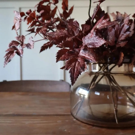 Faux Plum Cimicifuga Ramosa Leaf Spray - 19.5"