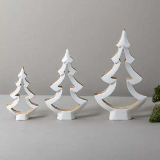 Mango Wood & Enamel Cut Out Trees