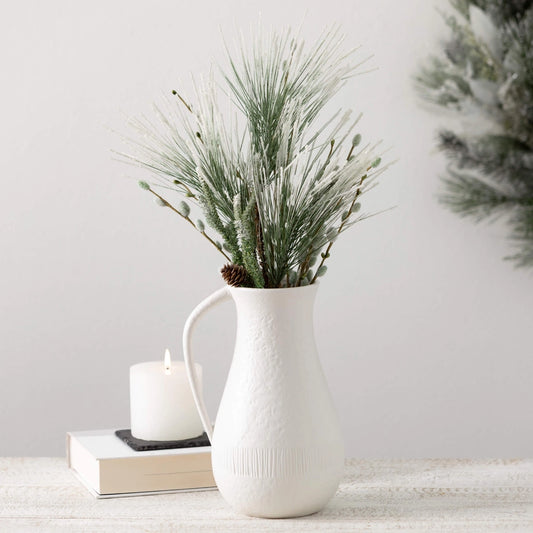Modern White Pitcher Vase